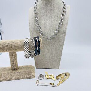 Vintage Jewelry Mixed Lot Necklaces Bracelets Brooches Earrings Variety Resale